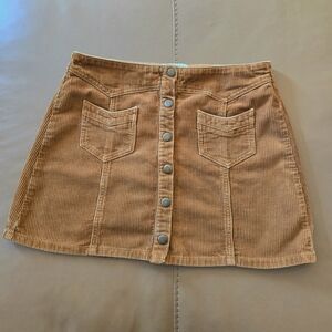 Kendall & Kylie Women's Brown Corduroy Mini Skirt Size 29 (8)